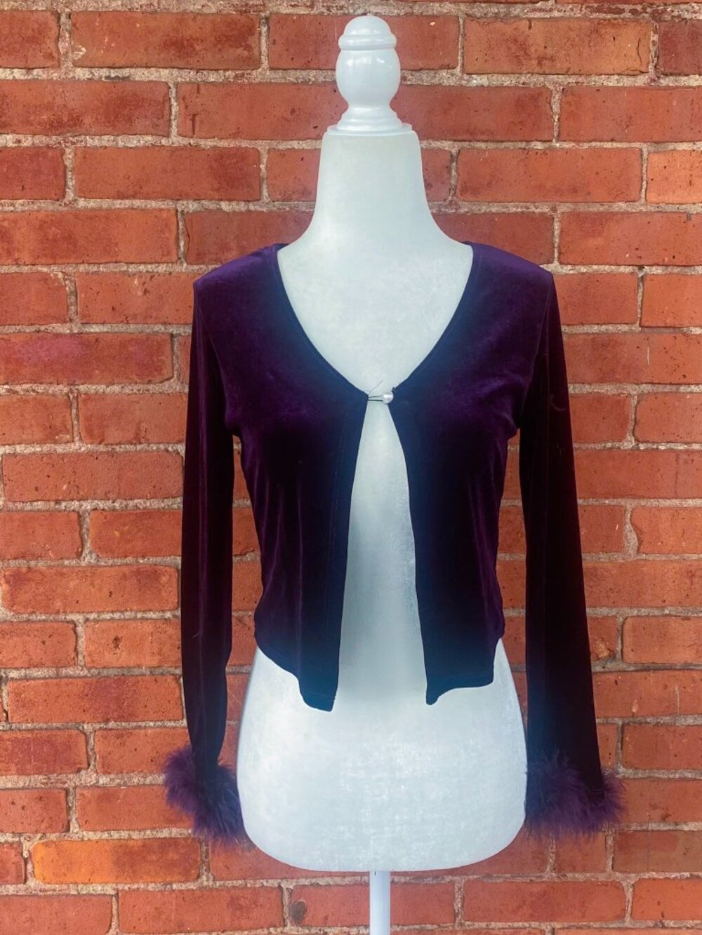 Y2K velvet cardigan